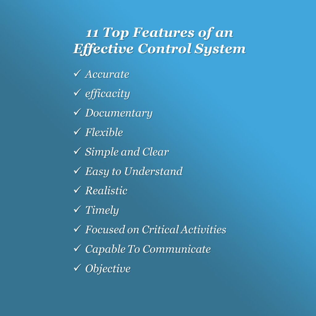 11 Top Features of an Effective Control System